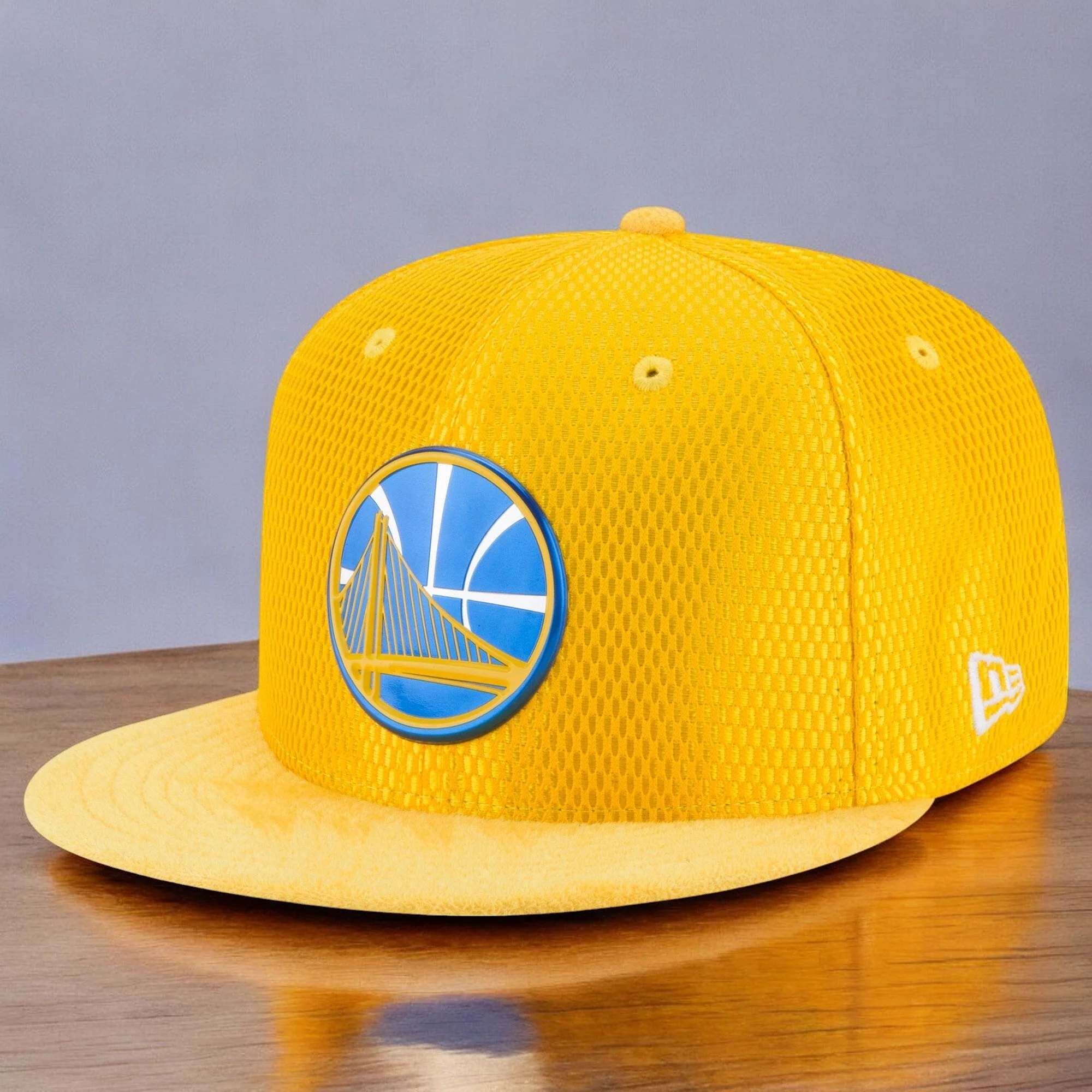 Fast New Era Men's NBA Gs Warriors 5950 Fitted 'Logo Popped' Yellow Comfortable