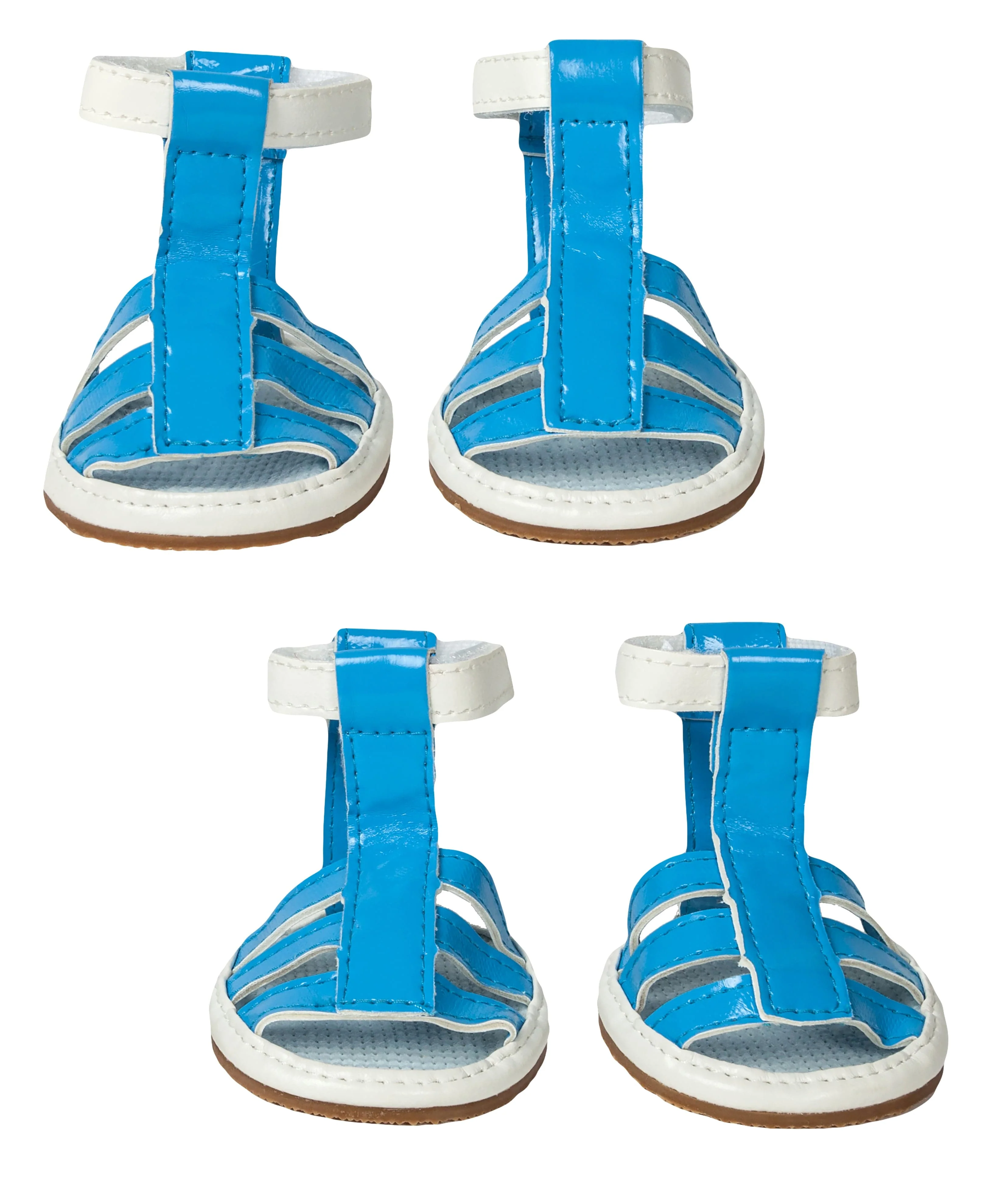 Secure Pet Life Buckle-Supportive Pvc Waterproof Pet Sandals Shoes - Set Of 4 Fine