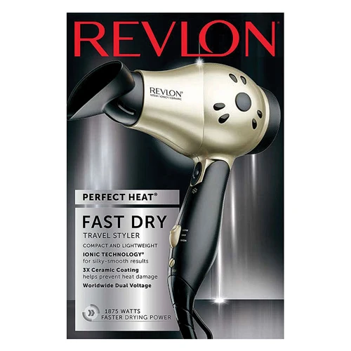 Responsible Revlon 1875 Watt Heat Fast Dry Compact Travel Hair Dryer RVDR5005 1 Ea Secure