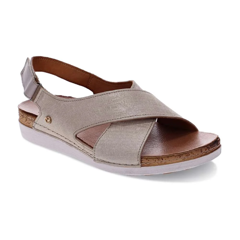 Responsible Cottesloe Slingback Sandal - Gold Linen Efficient