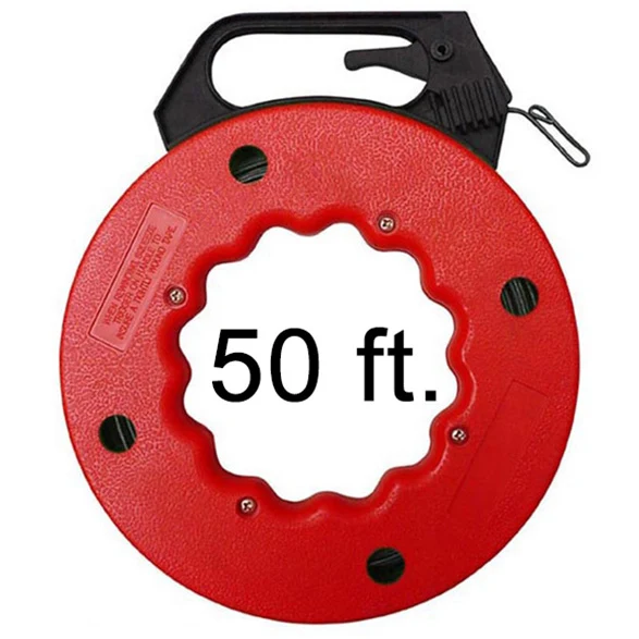 Safe 50Ft Hand Cable Electrical Wire Fish Fishing Tape Tool Puller Fishtape Electric Artisan
