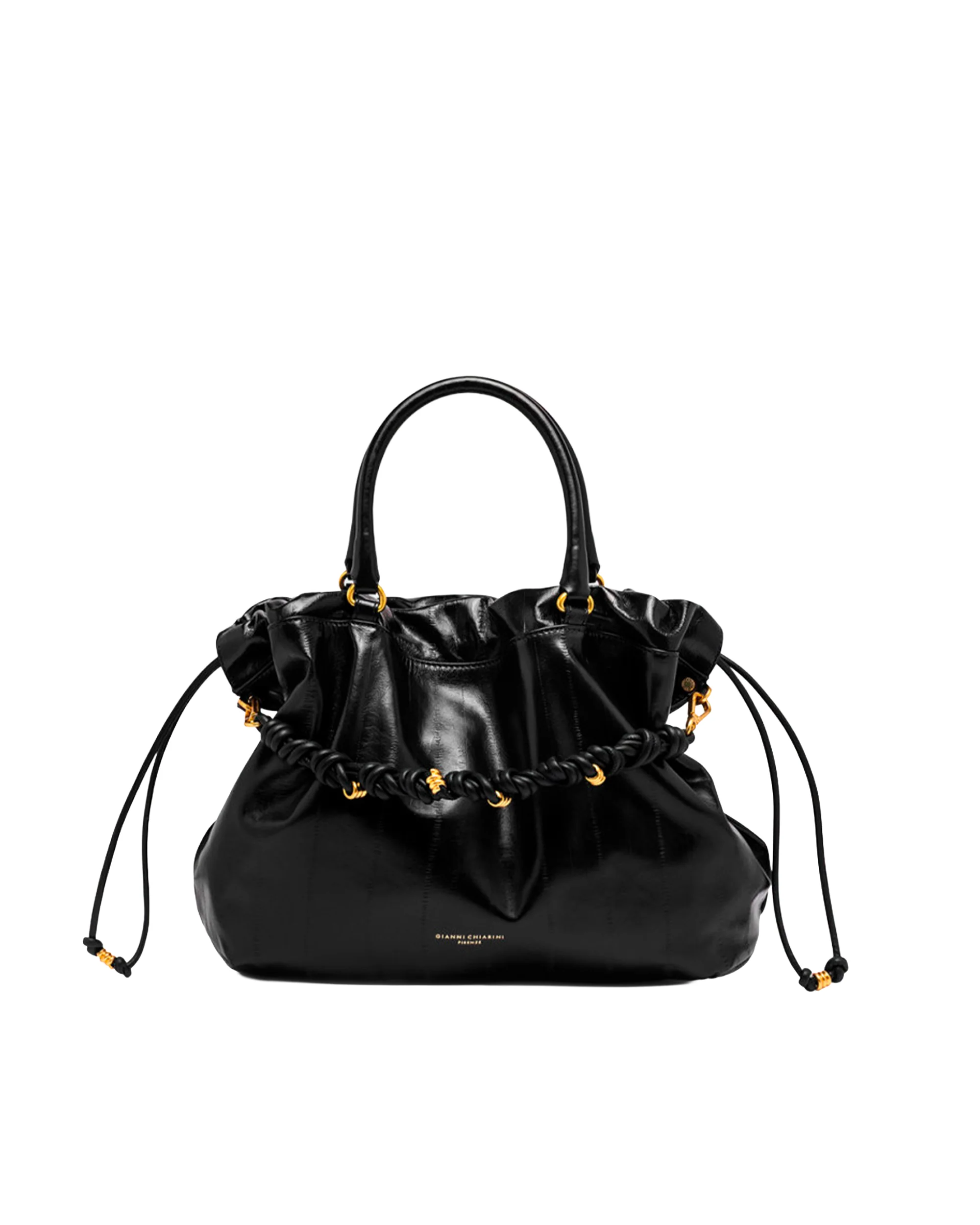 Natural Leather Handbag Morgana Black Practical