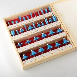Optimized 35 Piece 1 4 Shank Large Carbide Tip Cutter Tipped Wood Router Bit Set Kit Elegant