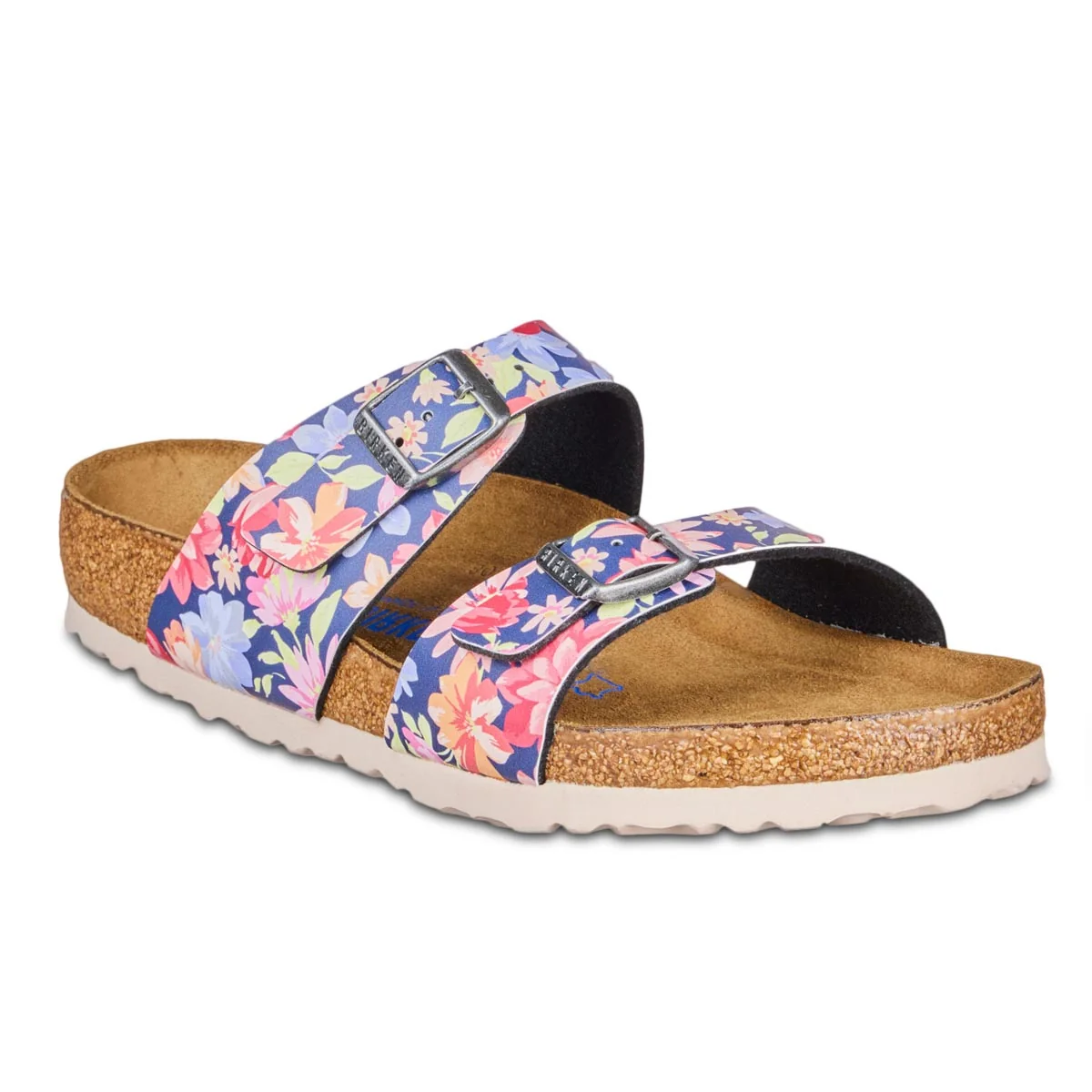 Powerful Birkenstock Sydney Soft Footbed Birko-Flor Supernatural Flowers Sandals Green