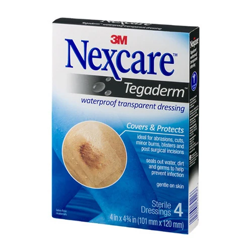 Versatile Nexcare Tegaderm Transparent Dressing Of 4 X 4 3 4 Inches - 4 Ea Fine Crafted