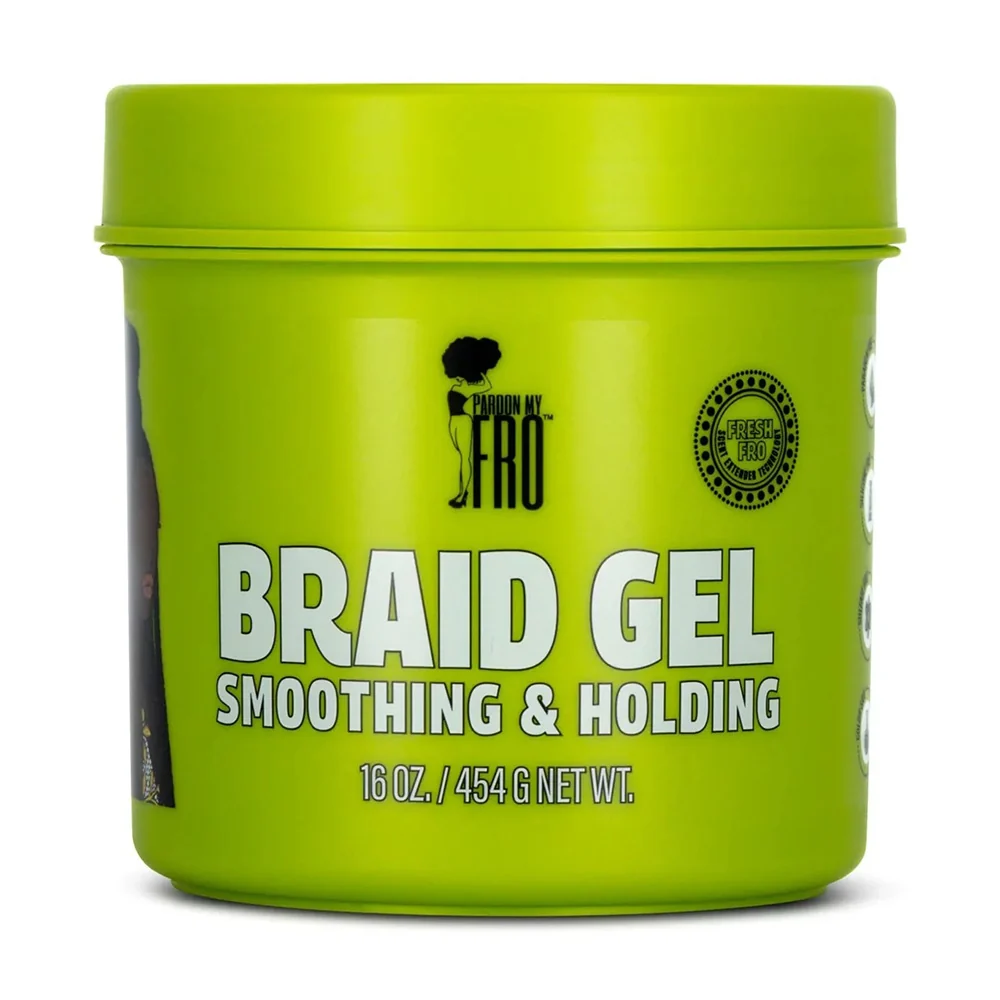 Eco-Friendly Pardon My Fro Braid Gel for All Hair Types 16Oz 454g Specialty