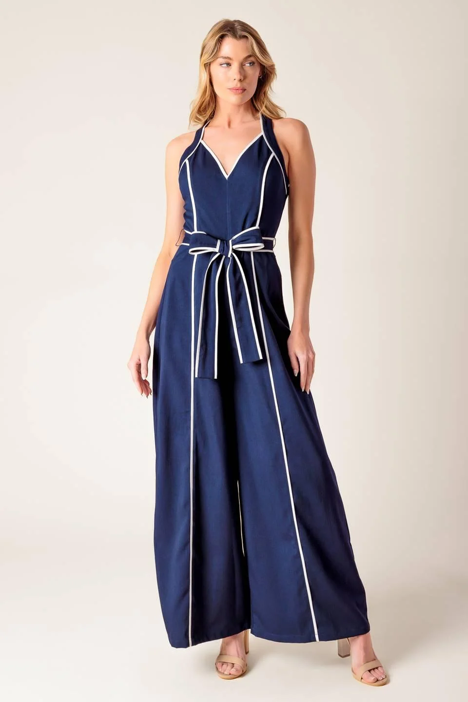 Top-Quality Layton Navy Woven Jumpsuit Authentic
