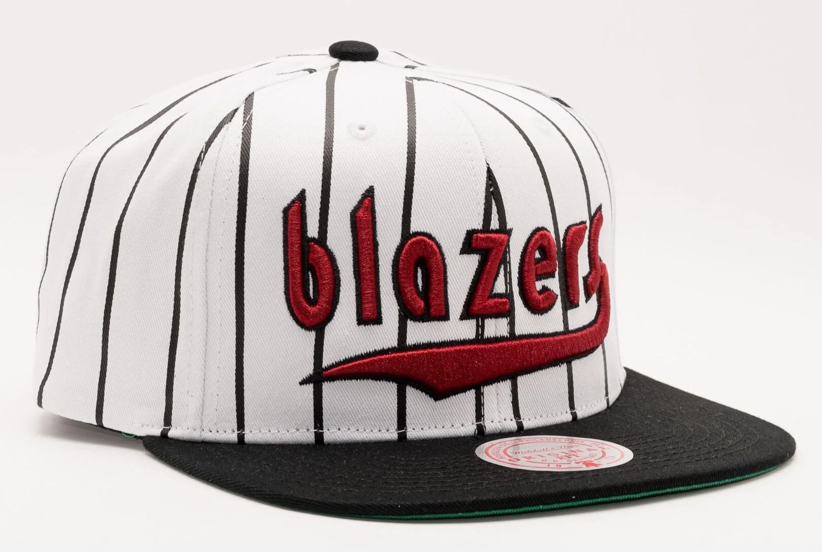 Solid Mitchell Ness Men's NBA Retro Pinstripe Snapback Hwc Trail Blazers Snapback Caps Excellent