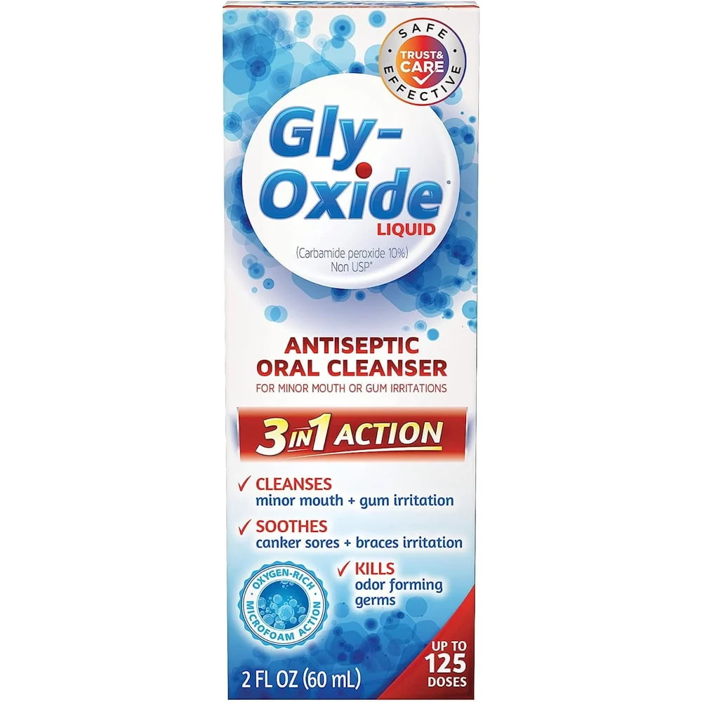 Smart Gly-Oxide Liquid Antiseptic Oral Cleanser Mouthwash - 2 Fl Oz Genuine