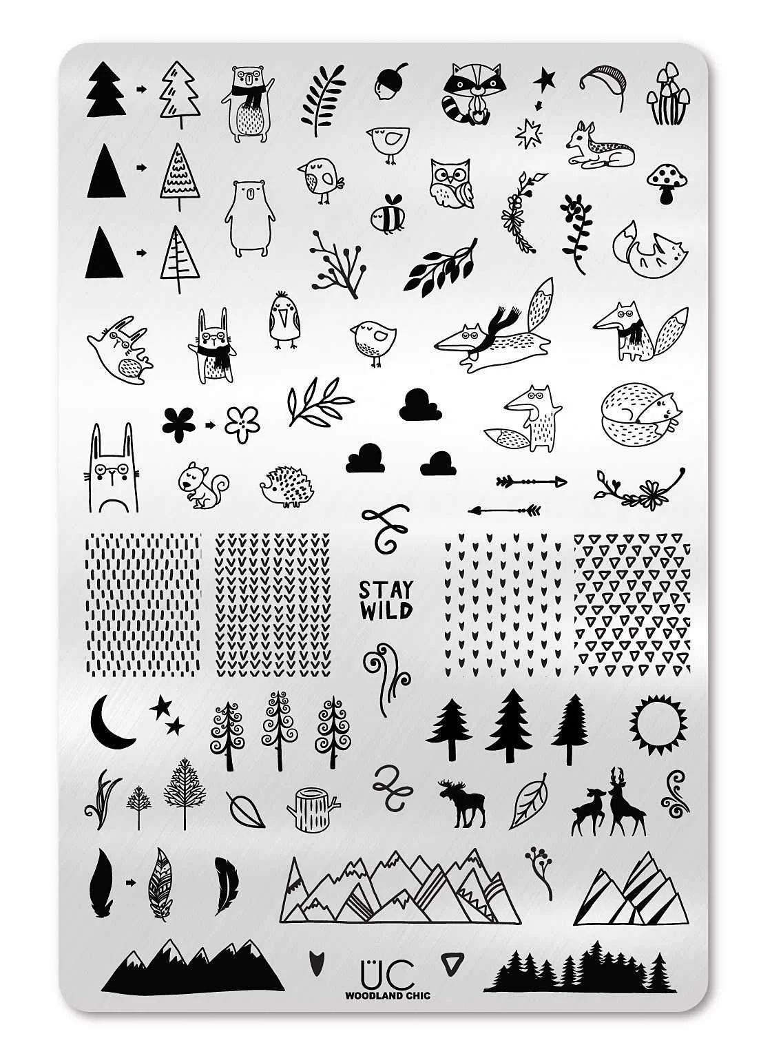 Comfortable Woodland Chic - Uber Chic Stamping Plate Innovative
