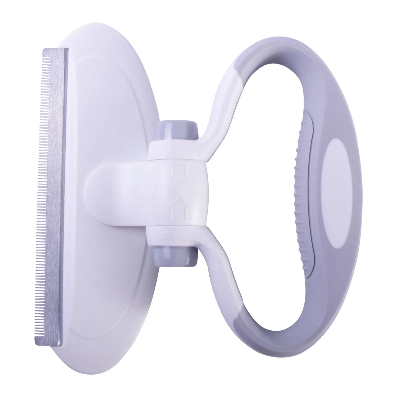 Optimized Pet Life 'Gyrater' Swivel Travel Grooming Deshedding Pet Comb - White - One Size Reliable