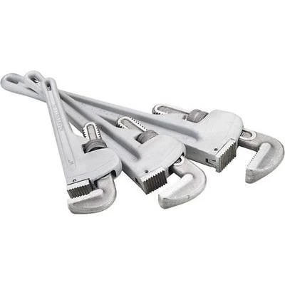 Easy-to-Use 3 Piece Aluminum Handle Pipe Wrench Tool Plumbing Plumbers Water Contemporary