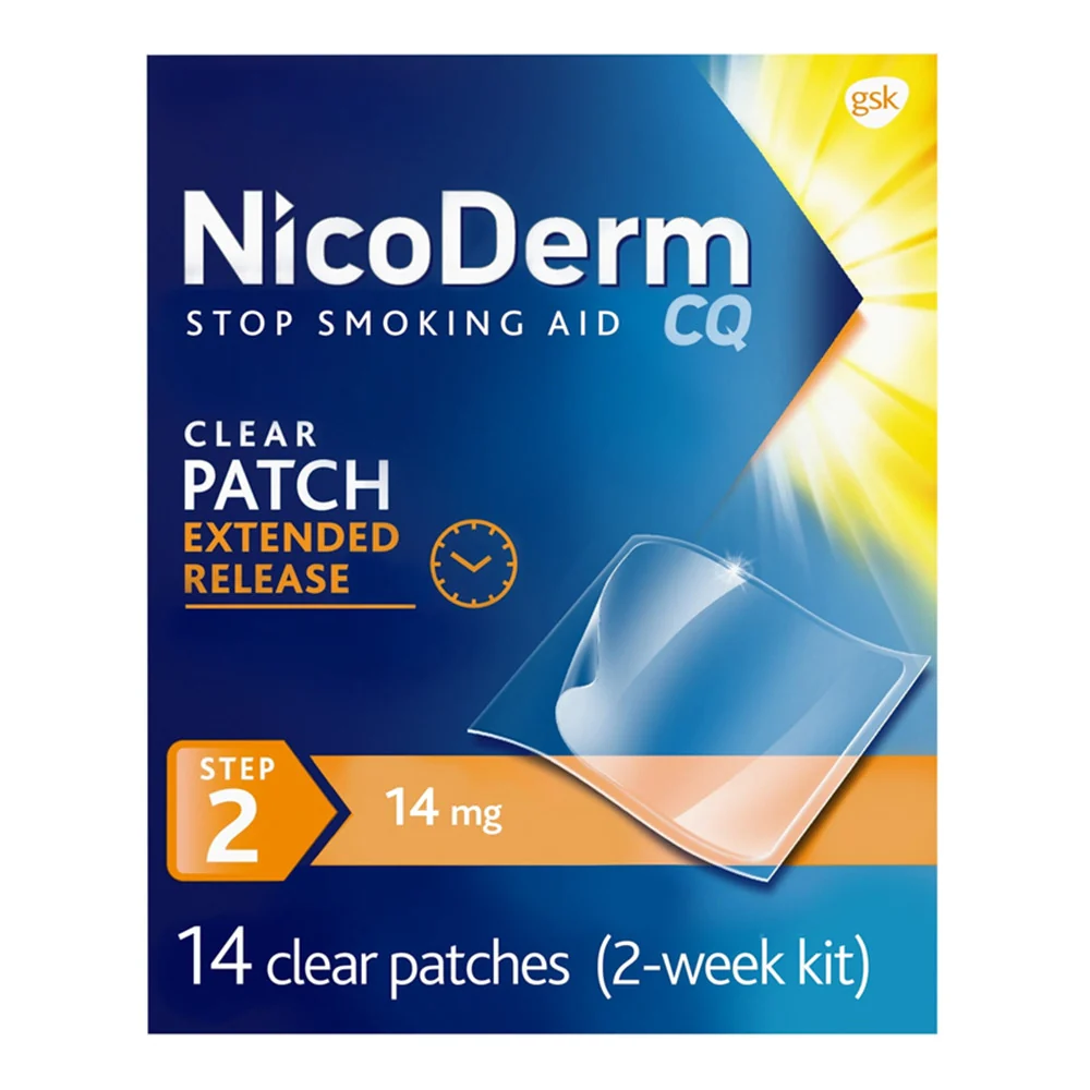 Responsible Nicoderm CQ Clear Nicotine Patch 14 Mg Stop Smoking Aid 14 Ea Organic