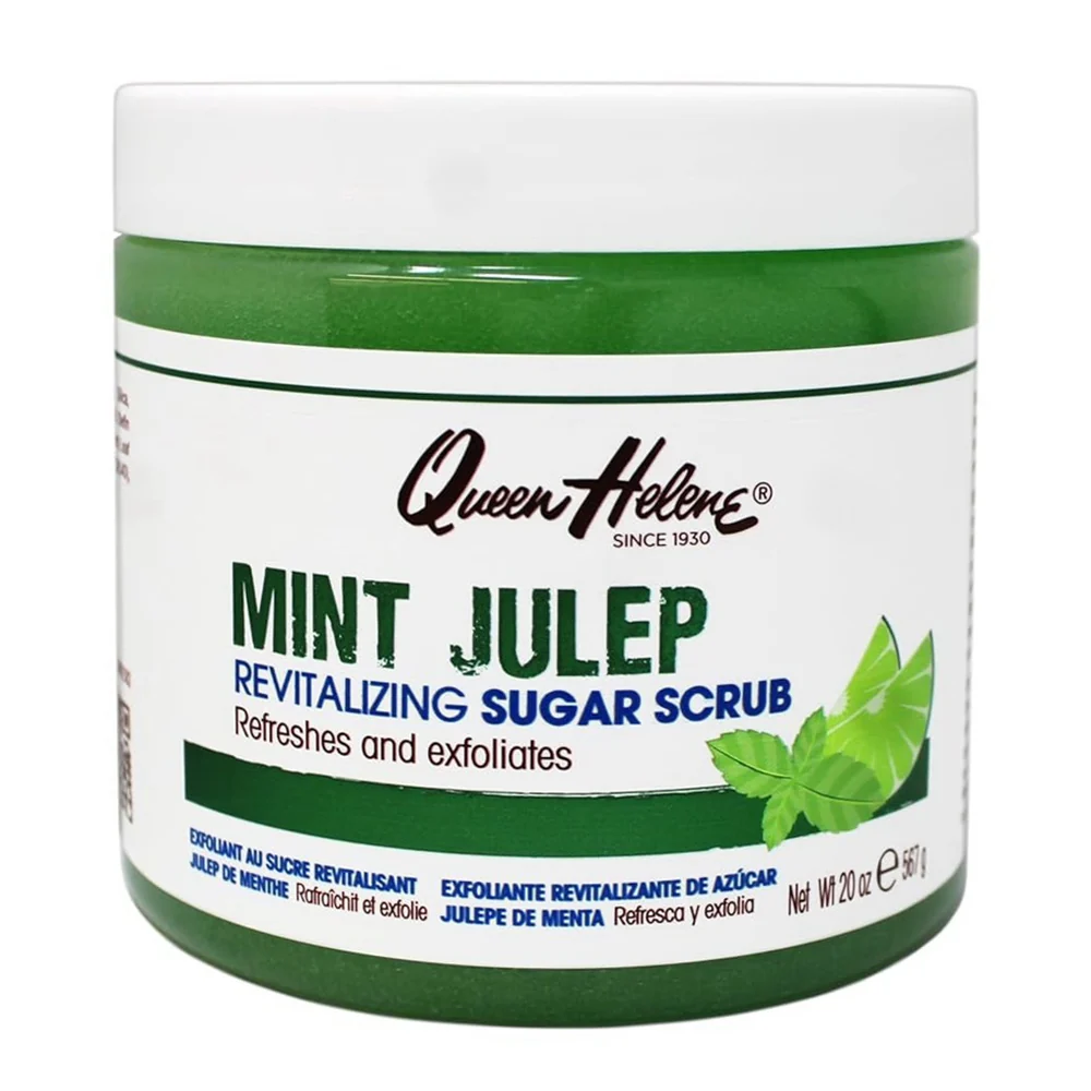 Trendy Queen Helene Mint Julep Revitalizing Sugar Scrub Exfoliating Body Scrub 20Oz 567g Minimalist