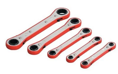 Next-Generation 5 Piece SAE Standard Size Box Closed End Gear Ratchet Ratcheting Wrench Tool Set Kit Responsible