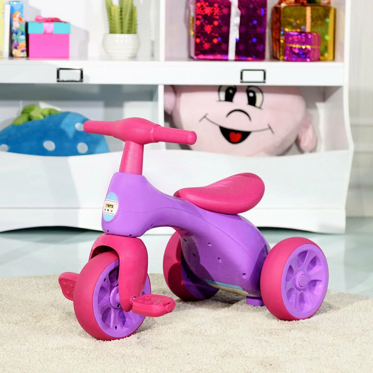 Enhanced Kids Ride On Three Wheel Pink Tricycle Verified