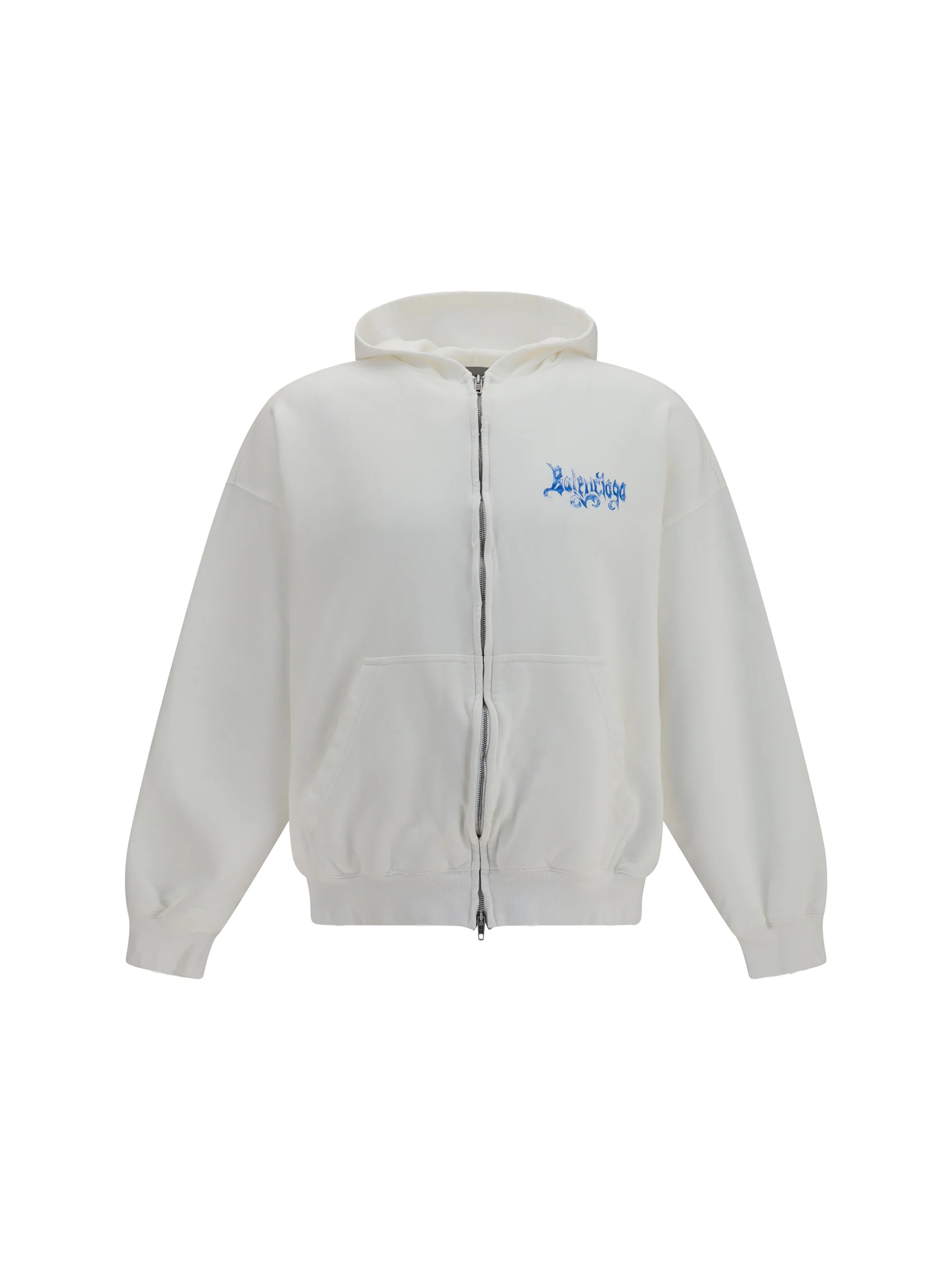 Crafted Zip Hoodie Sketchy Full White Detailed