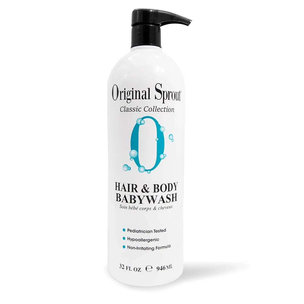Specialty Sprout Hair and Body Baby Wash Hypoallergenic Formula for Sensitive Hair and Skin 32Oz 946ml Secure