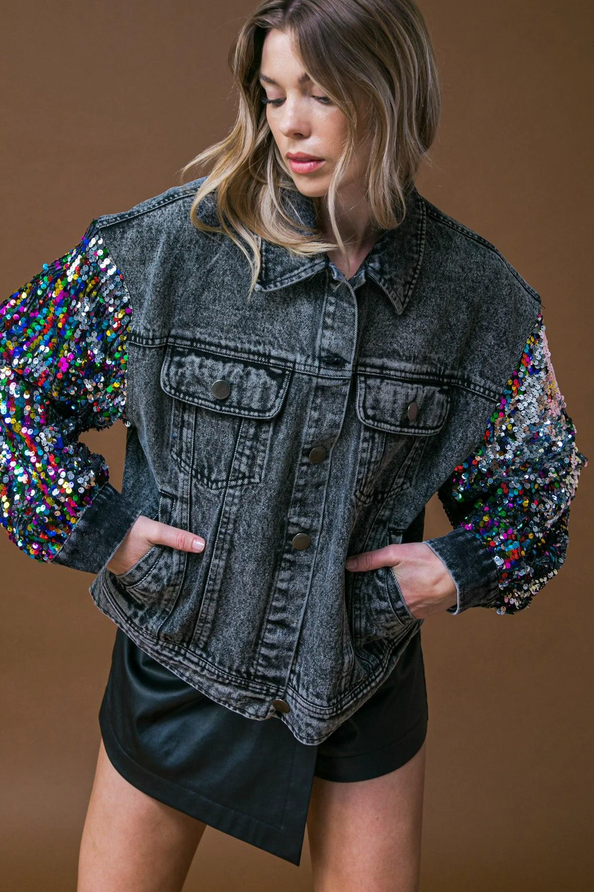 Soft Going There Washed Denim Jacket Authentic