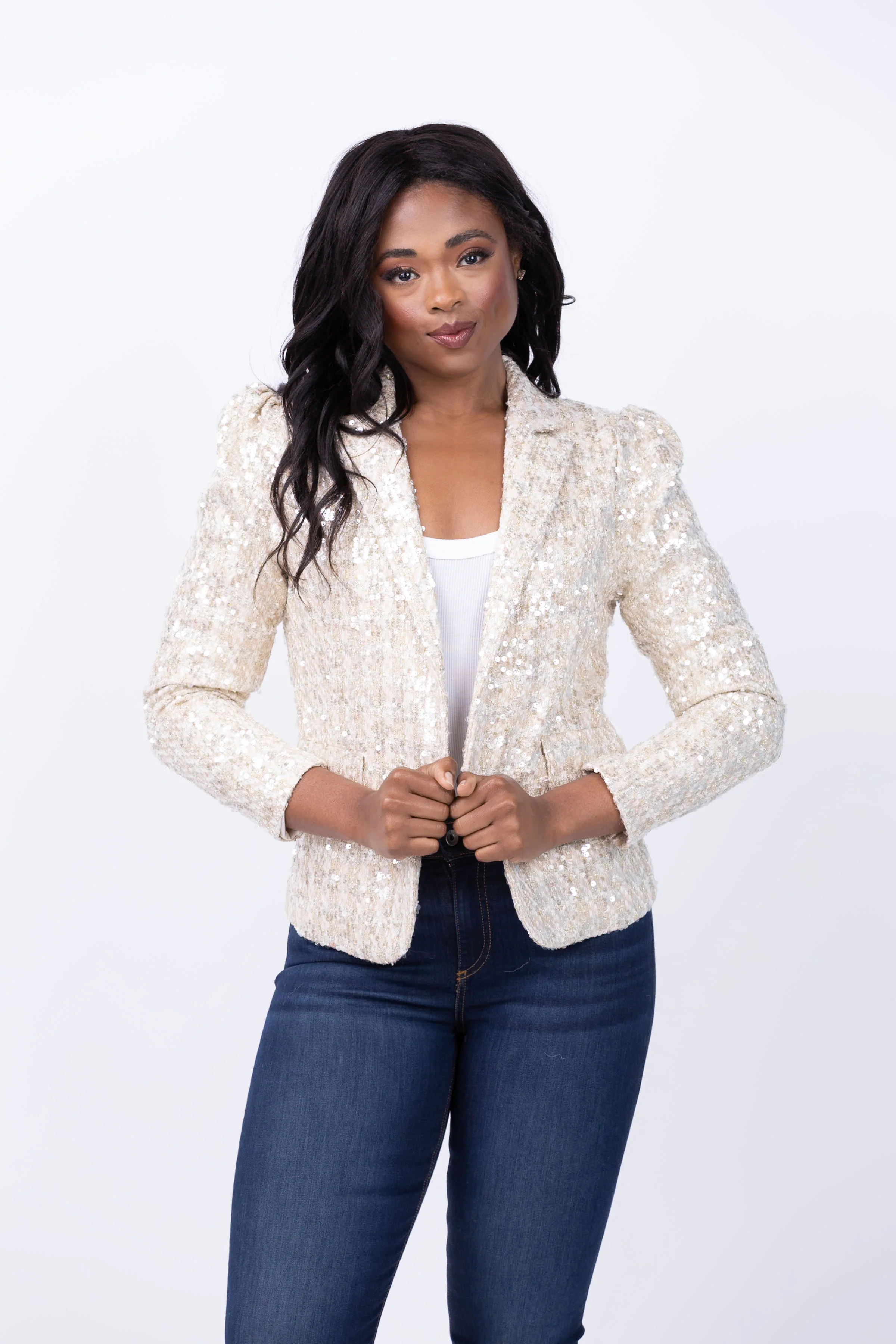 Sophisticated Love Token Jensen Blazer in Champagne Fashionable