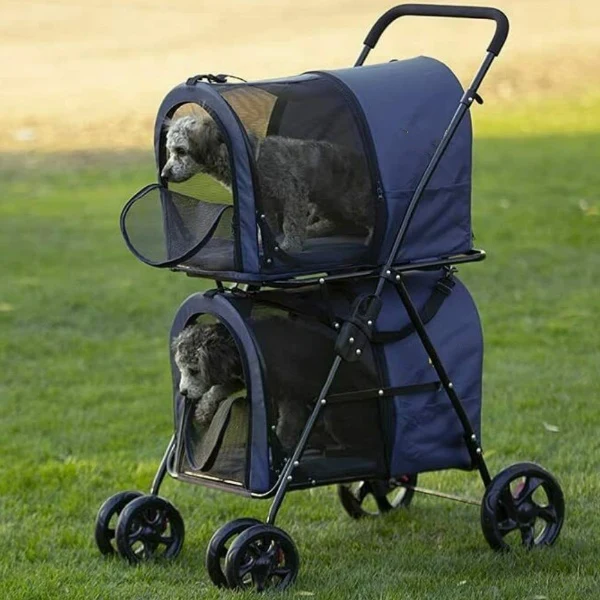 Organic Heavy Duty Double Small Dog Jogging Stroller Carriage Official
