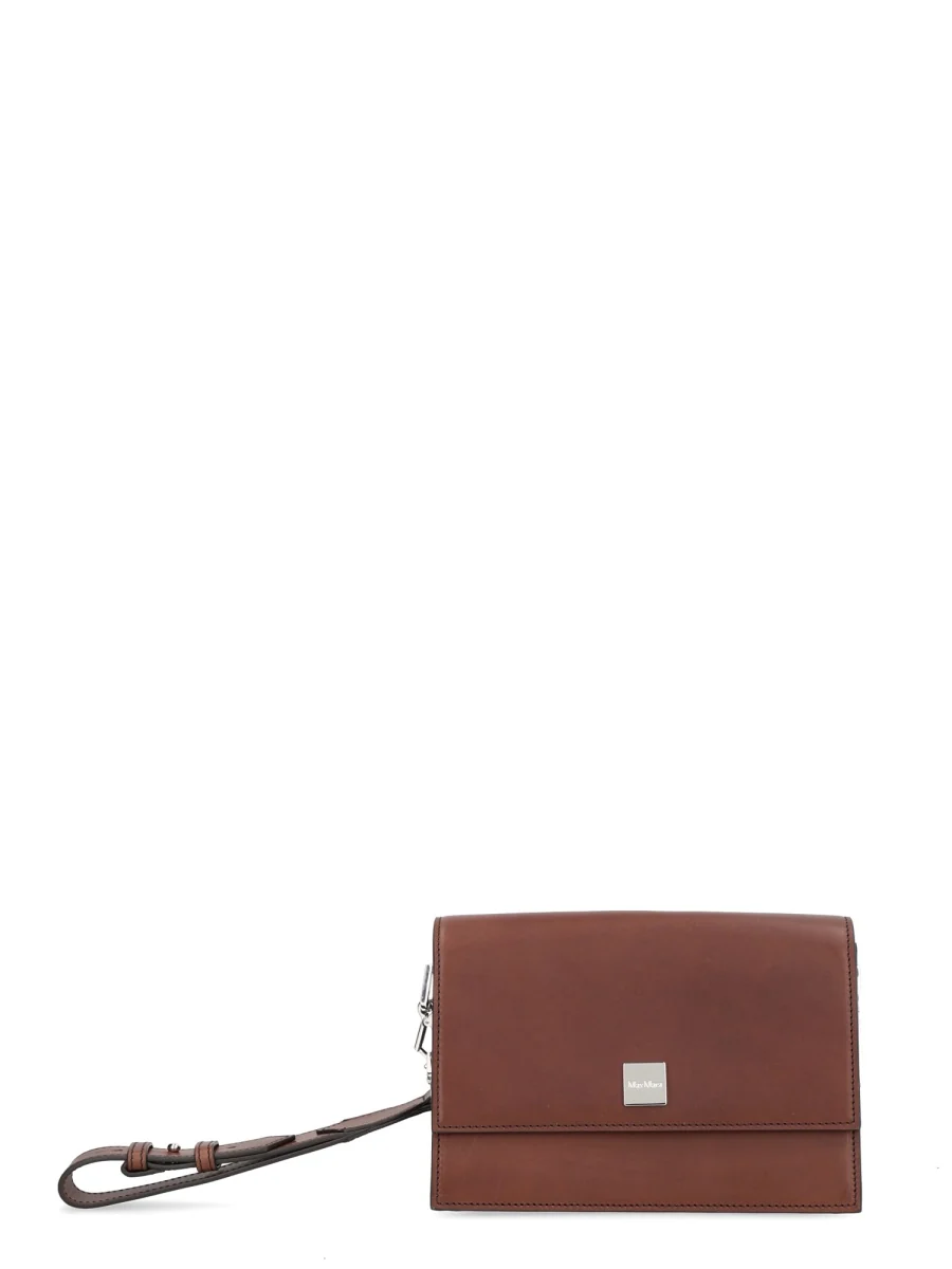 Expertly Made Leather Shoulder Bag Brown Excellent