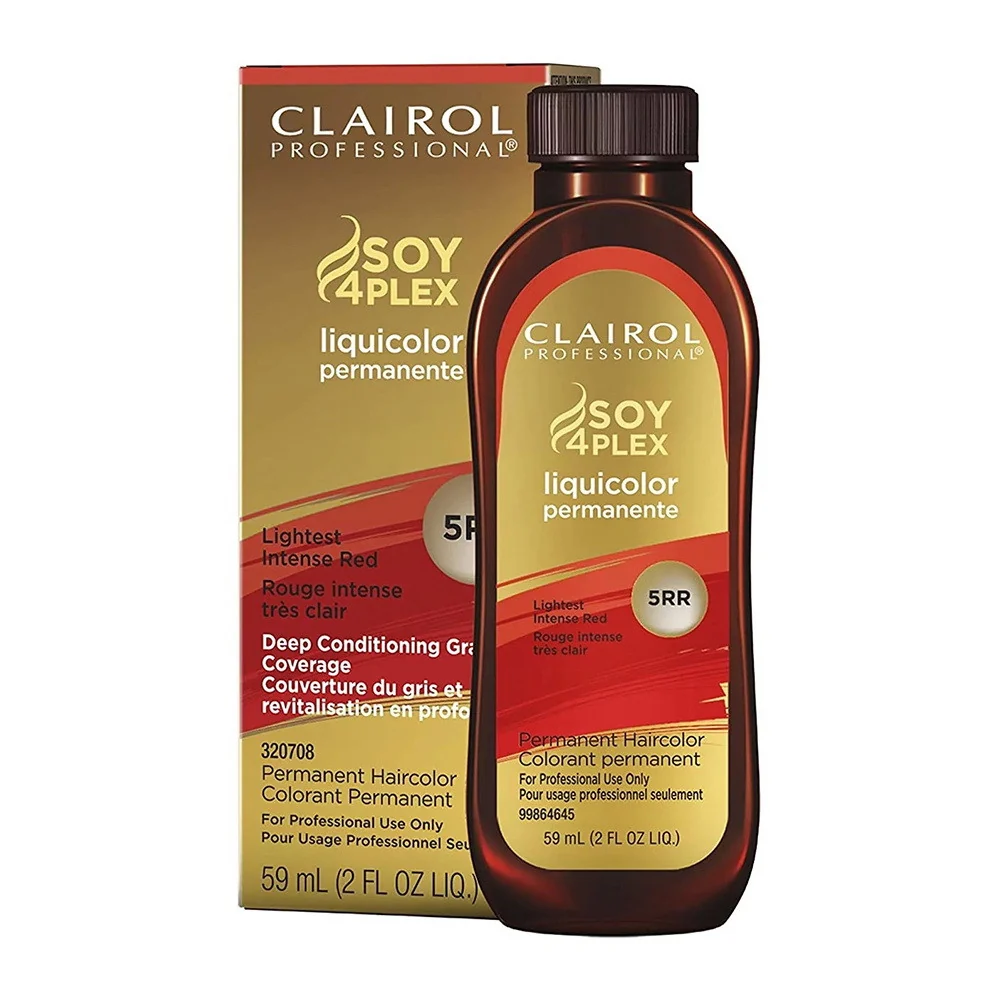 Authentic Clairol Professional Soy 4 Plex Permanent Hair Color 5RR Lightest Intense Red 2 Oz Practical