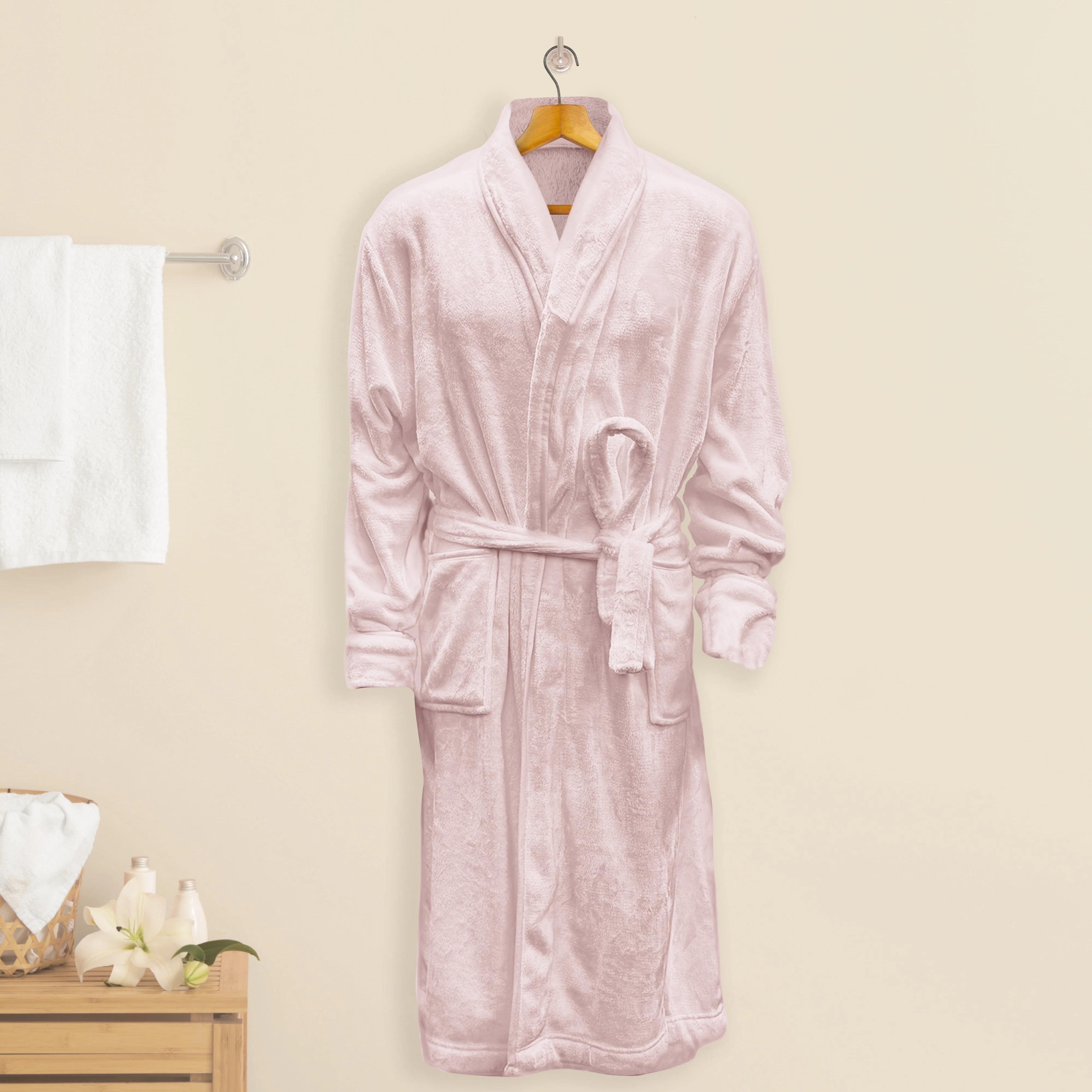 Original Elegant Comfort Women Shawl Collar Velvet Fleece Long Bathrobe Specialty