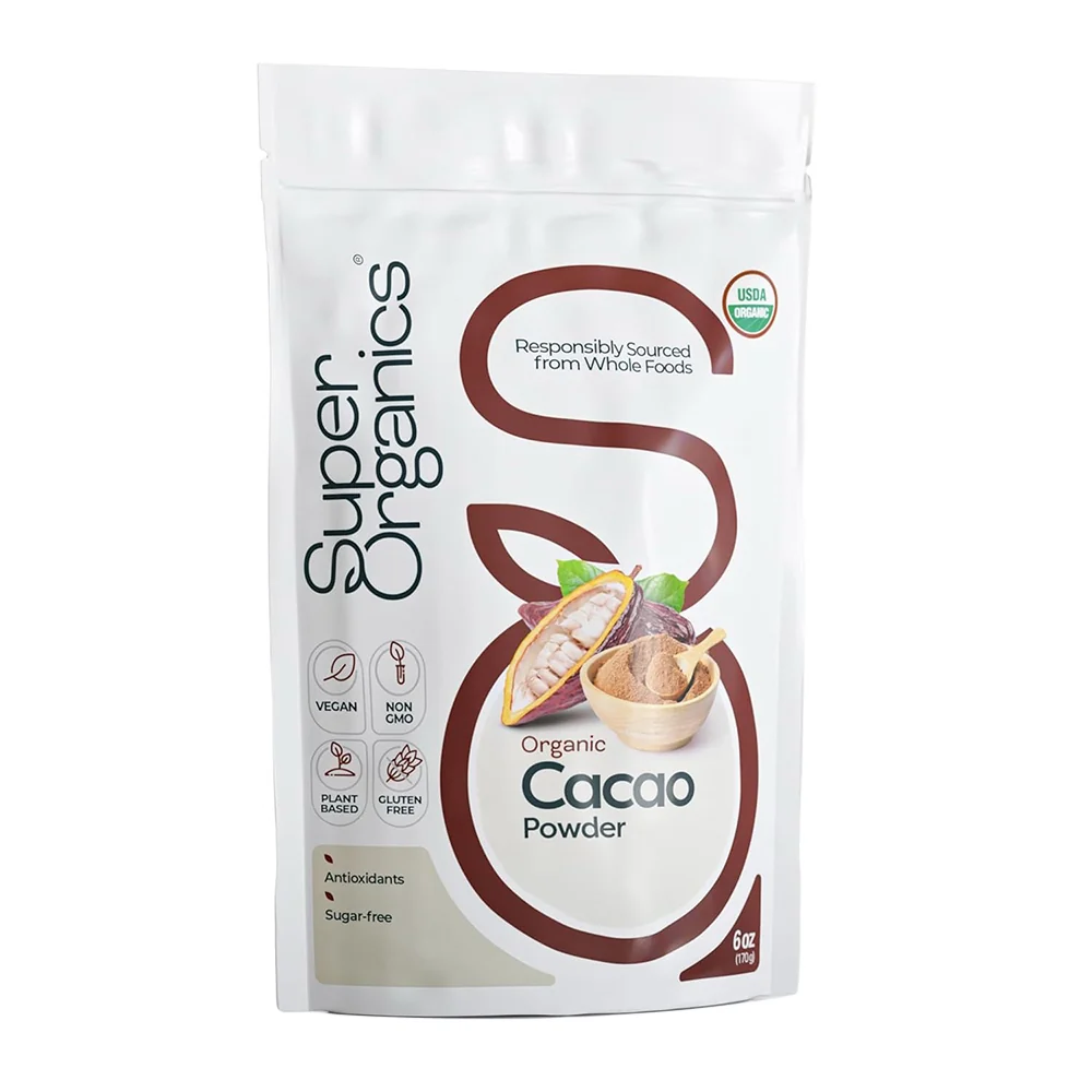 Smooth Super Organics Organic Cacao Powder Raw Superfood Blend 6Oz 170g Consistent