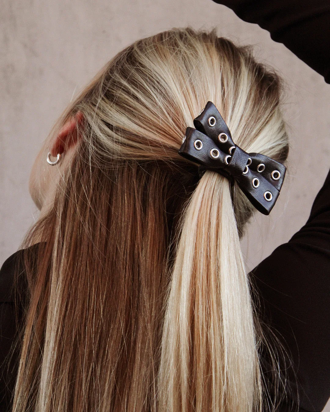 Authentic Street Chic Faux Leather Pony Bows - 2 Pack Professional