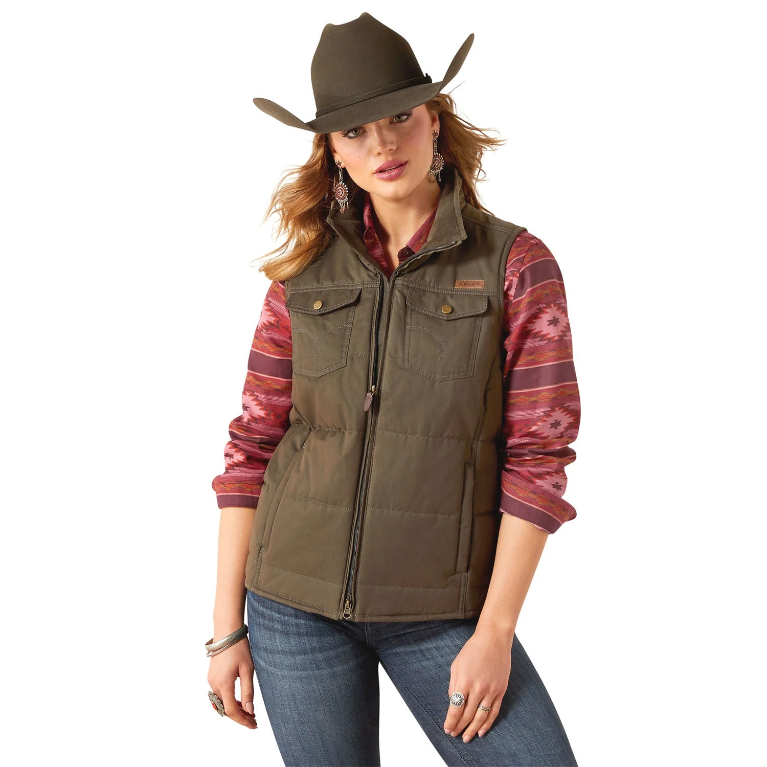 Consistent Ariat Womens Grizzly Quilted Vest – Lightweight Insulated Outdoor Vest Fine