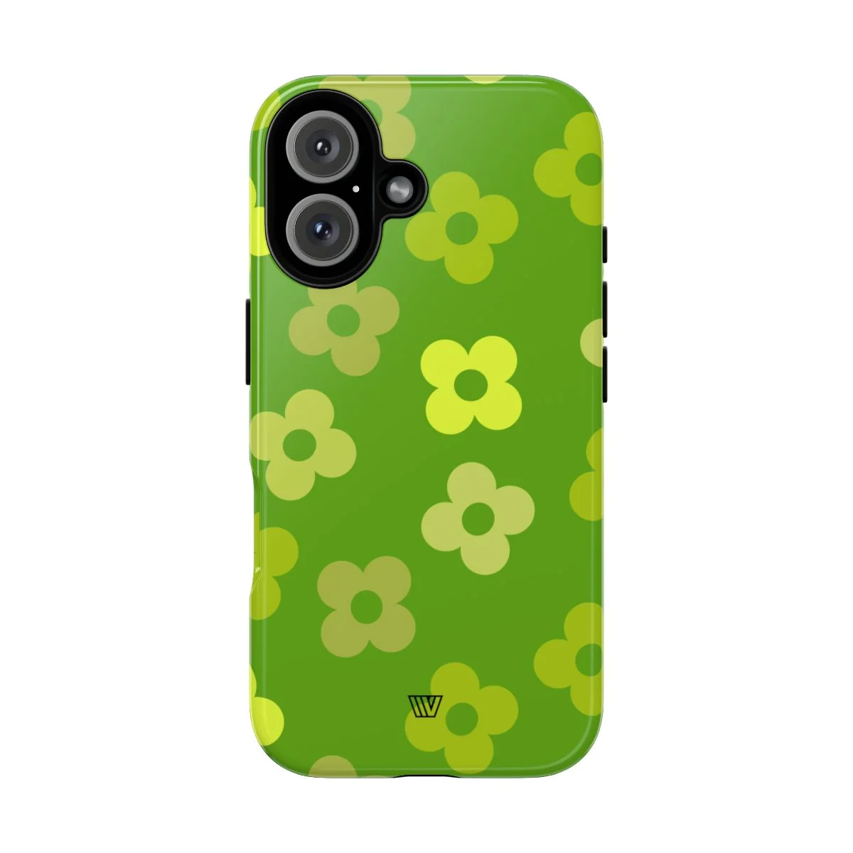 Premium Material GREEN RETRO FLOWERS Tough Phone Case Innovative