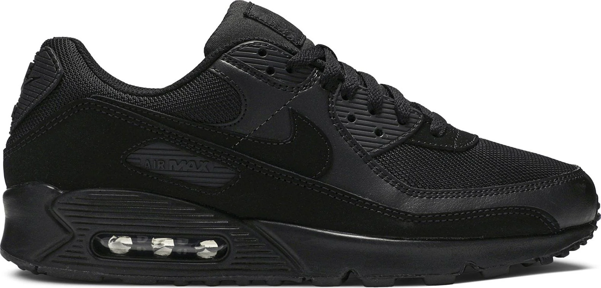 Soft Nike Men's Air Max 90 'Recraft Triple Black' Sneakers Stylish