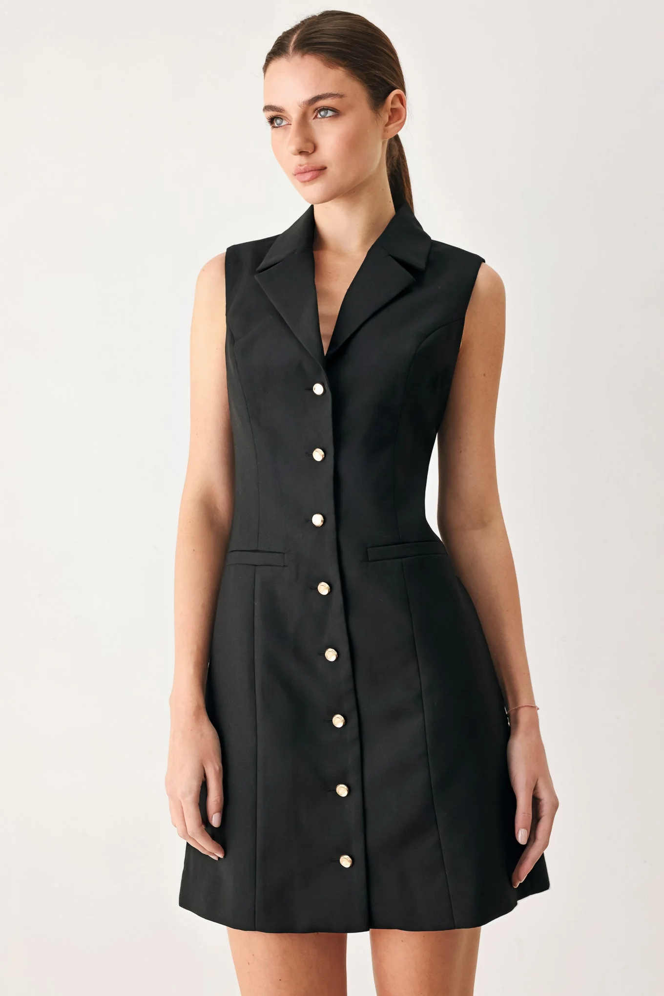 Artisan Modern Office Woven Mini Dress Lightweight