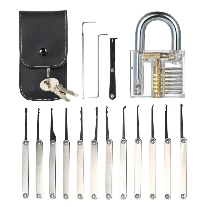 Efficient Beginners Lock Picking Tool Set 15 pcs Fine Crafted