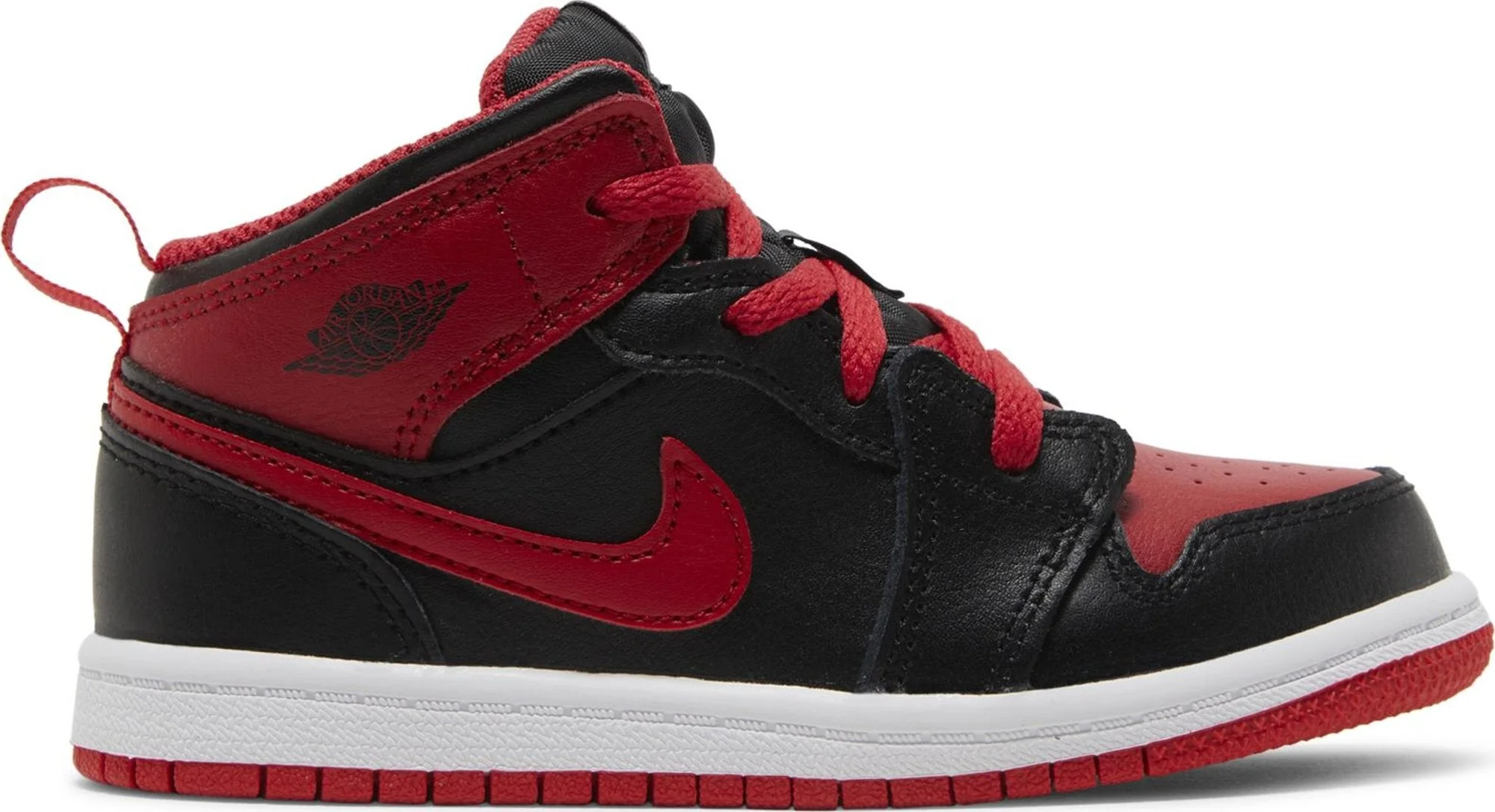 User-Friendly Air Jordan Toddlers Retro 1 Mid 'Alternate Bred 2022 Td' Sneakers Reliable