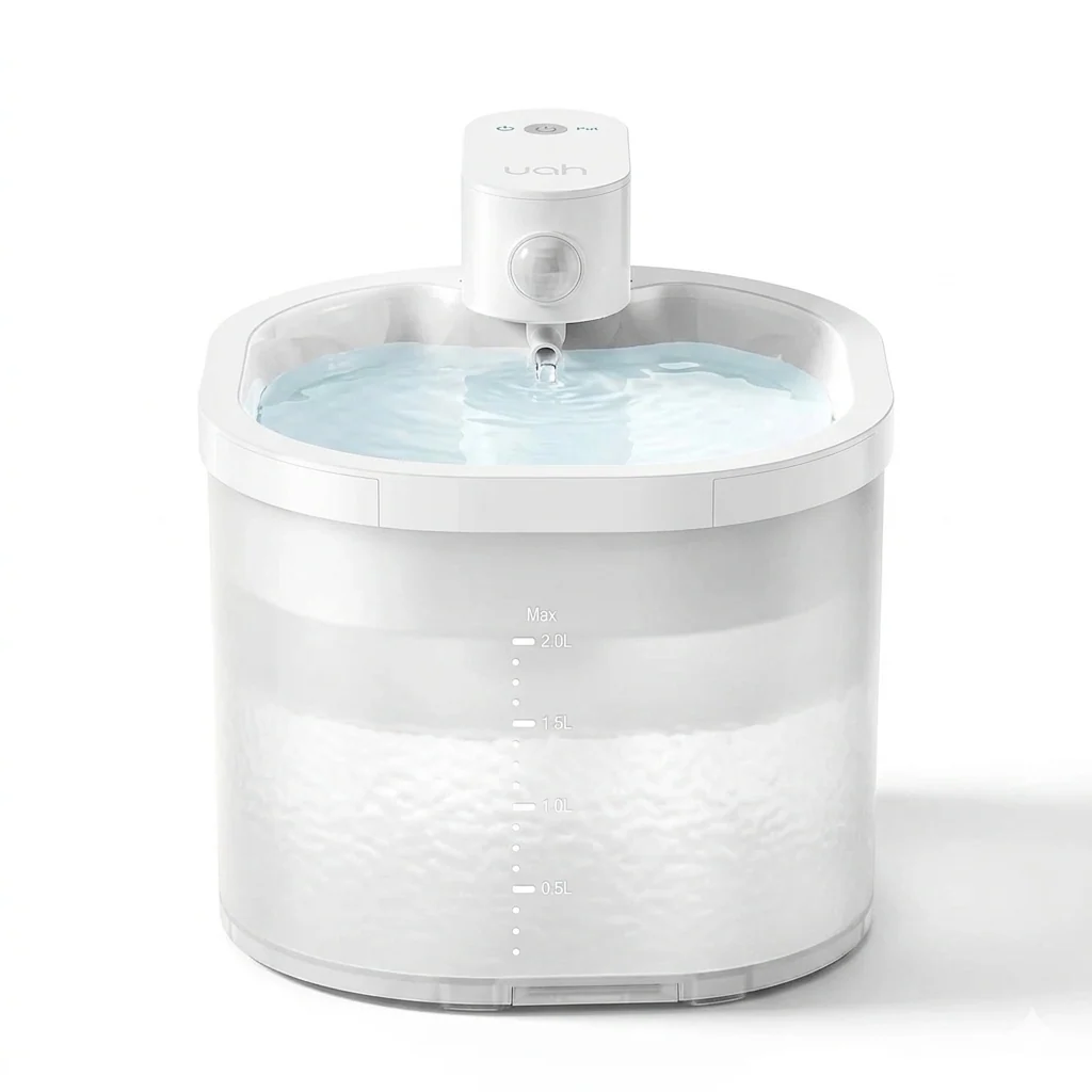 Refined Wireless Pet Water Fountain Dispenser Natural