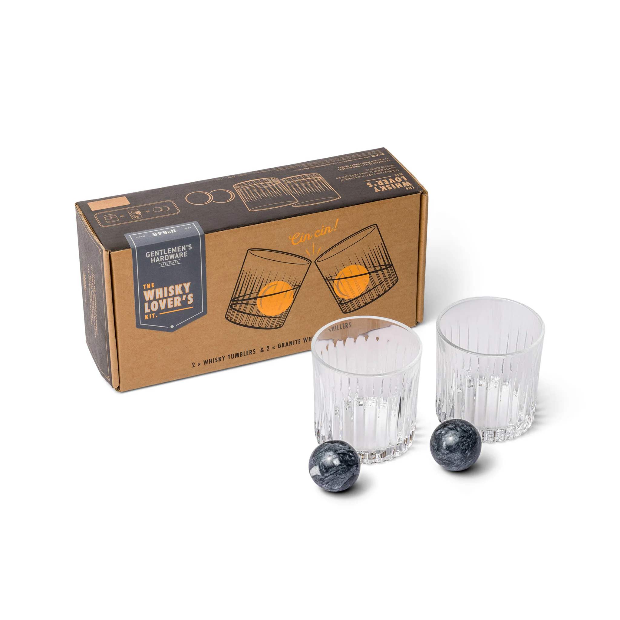 Reusable Whiskey Tumbler Glasses Ice Stones Set Stylish