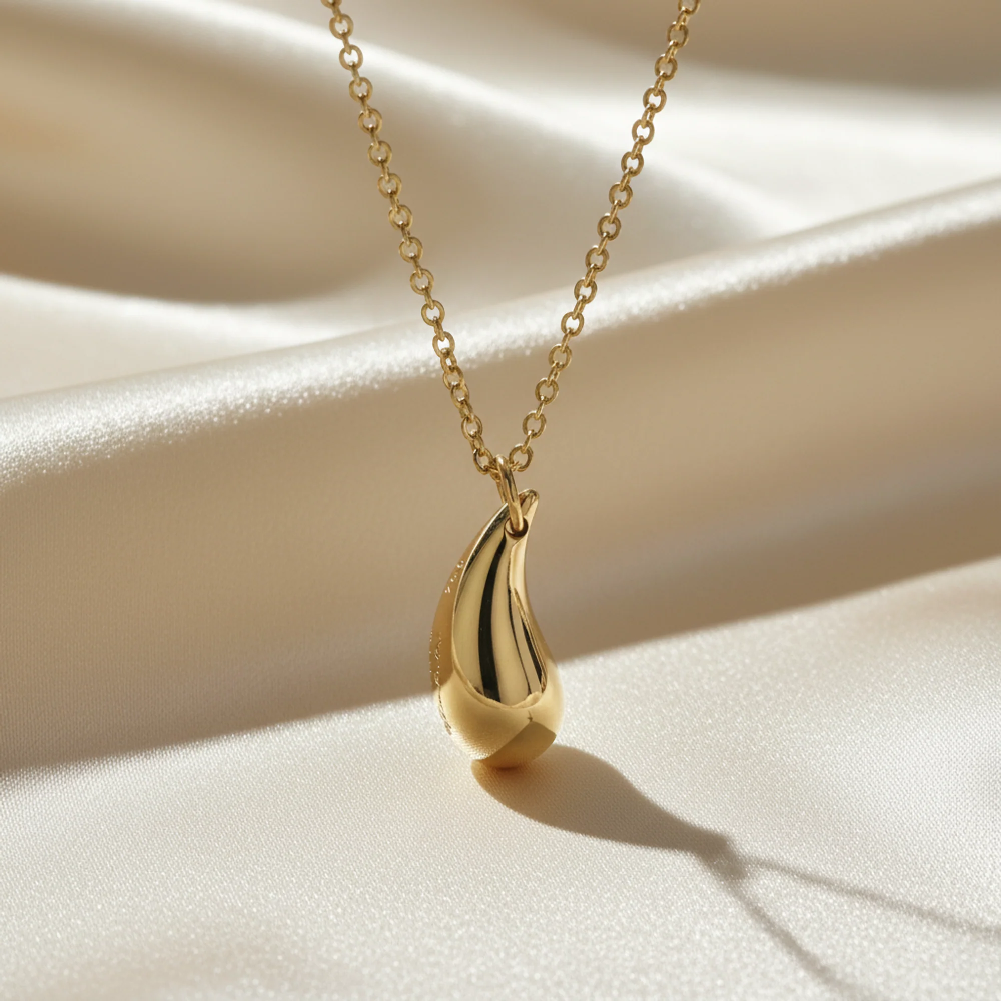 Authentic Tiffany Teardrop · 18K Yellow Gold Traditional