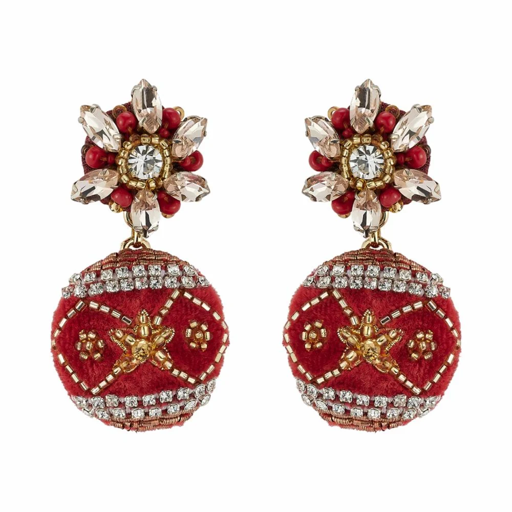 Prestigious Mignonne Gavigan Luxe Ornament Earrings in Red Pure