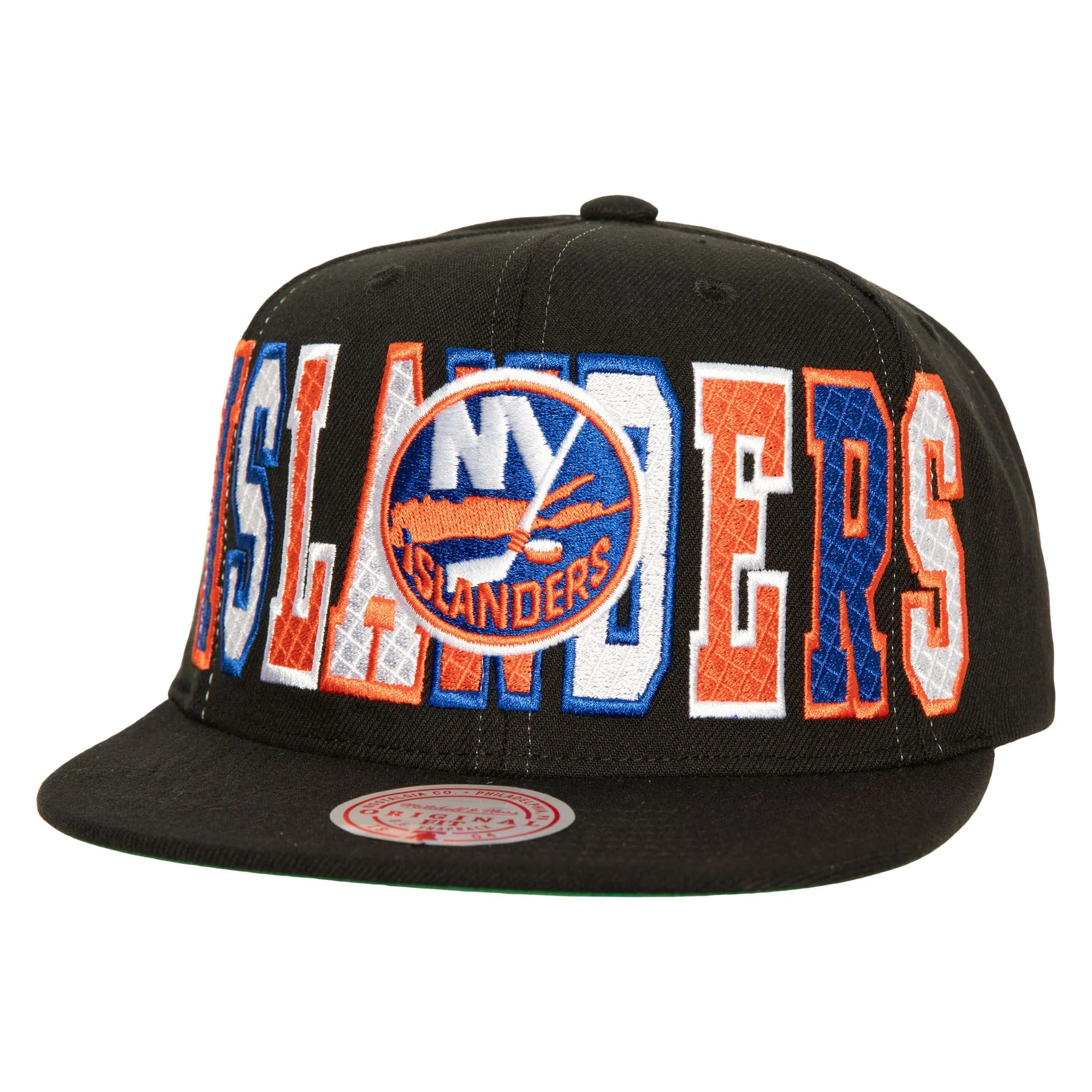 Sophisticated Mitchell Ness Men's NHL Varsity Bust Snapback Islanders Snapback Caps First-Class