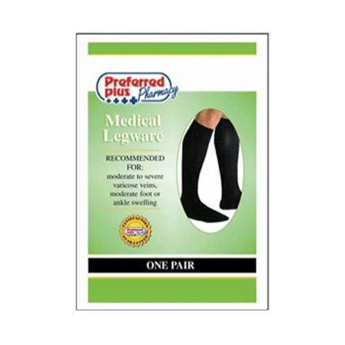 Lightweight Preffered Plus Medical Legware Socks For Men Size 20-30 1163 Black - Medium Natural