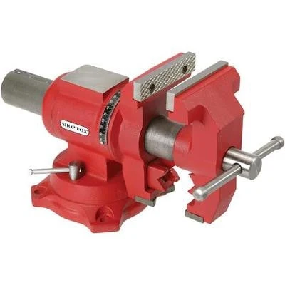 Next-Generation 4 Spinning Rotating Cast Iron Steel Pipe Bench Benchtop Top Vise for Workbench Natural
