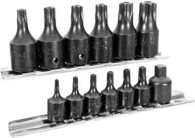 Lightweight 15 Piece Male Tamper Proof Resistant Tork Bit Socket Torx Socket Driver Tool Set Specialty