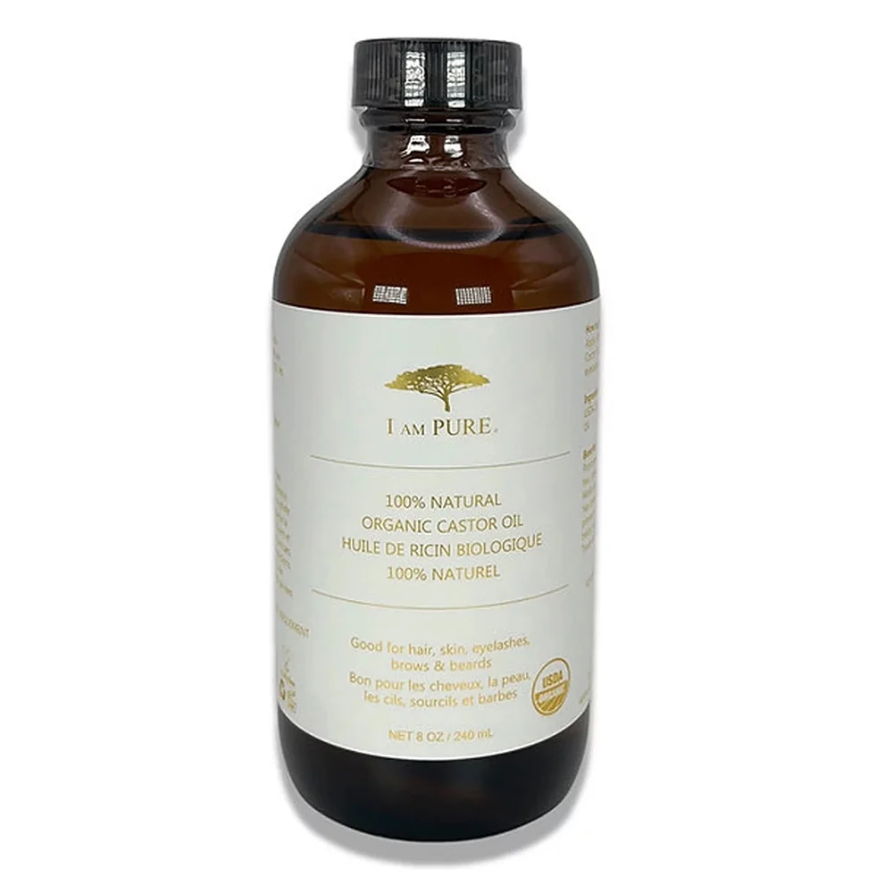 Environmentally Friendly I Am Pure Natural Organic Castor Oil Deeply Moisturizes Scalp and Hair 8Oz 237ml Quality