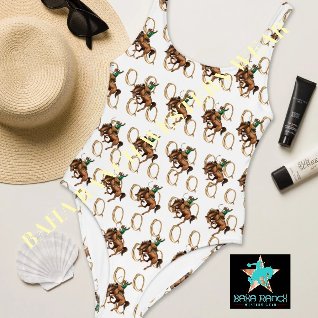 Top-Quality Yeehaw Rope Ride One-Piece Swimsuit Effective