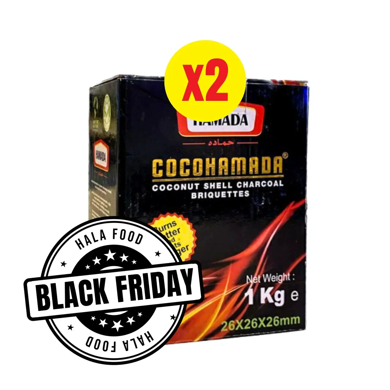 Solid Coconut charcoal 27mm - width Next-Generation