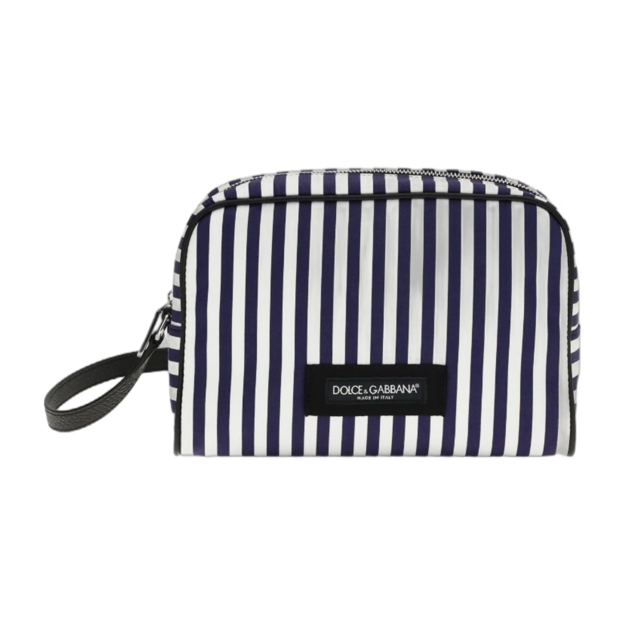 High-Grade Handbag Striped Poplin White Blue Next-Generation