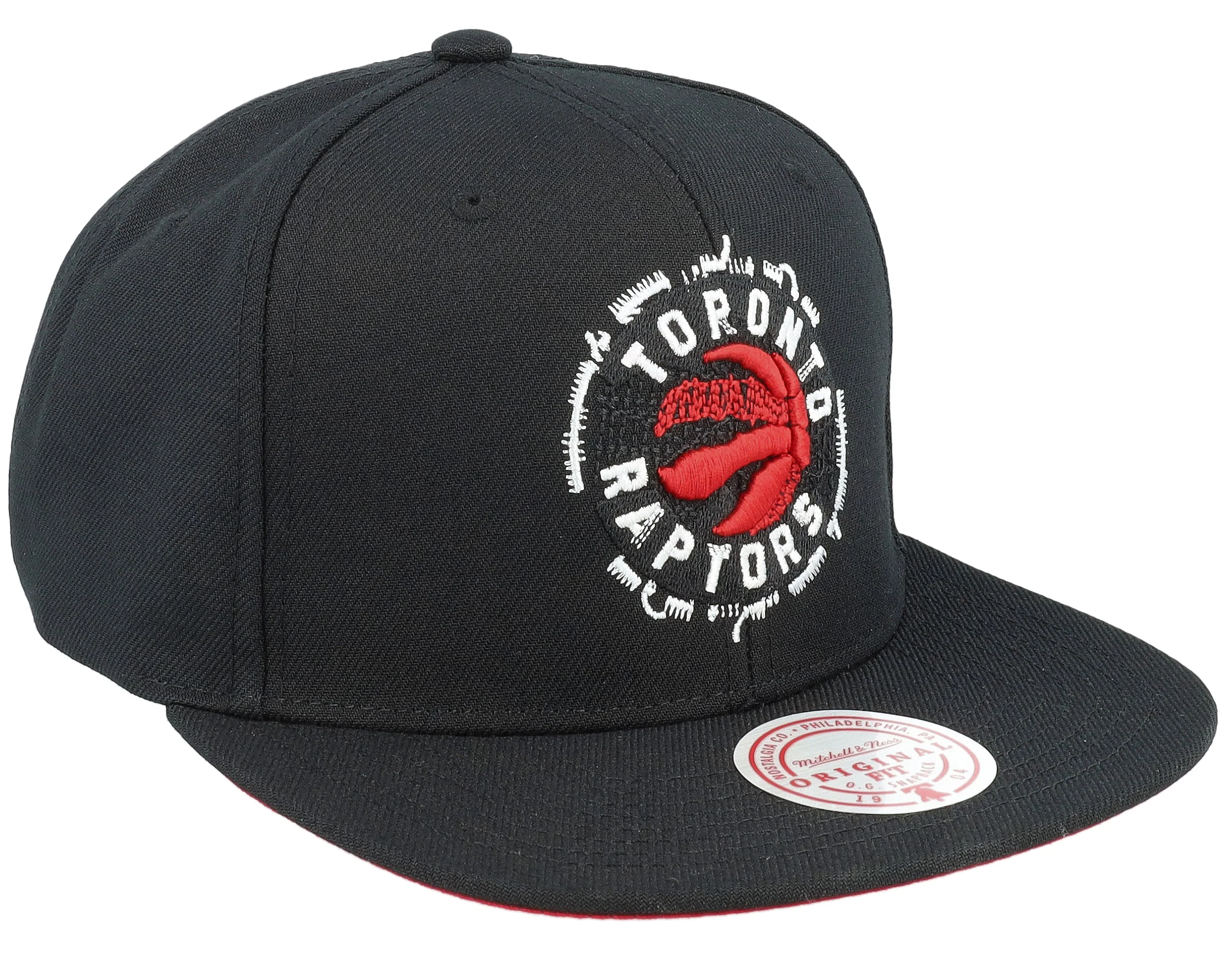 Breathable Mitchell Ness Men's NBA Embroidery Glitch Snapback Raptors Snapback Caps Solid