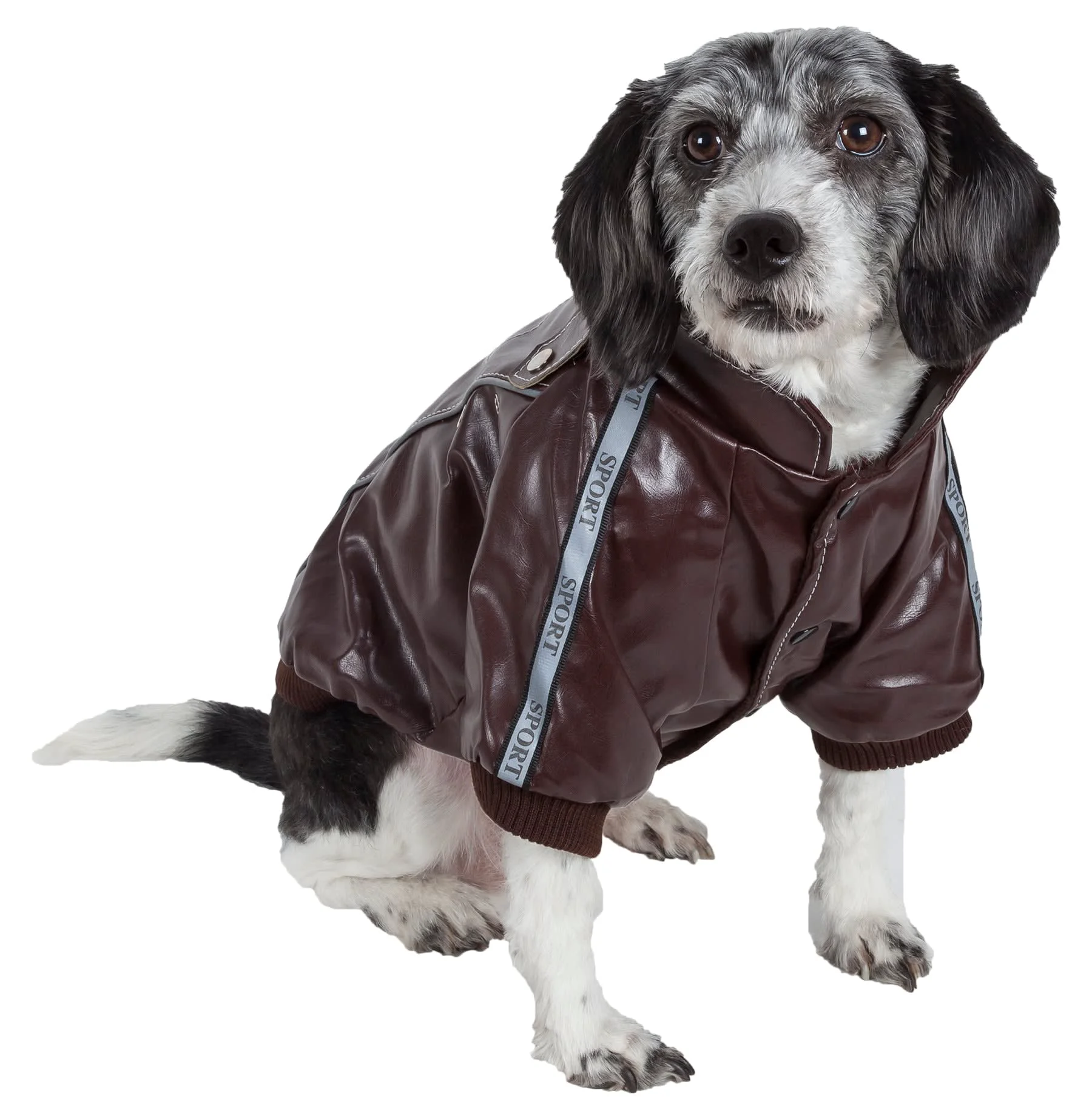 Reliable Pet Life Wuff-Rider Fashion Suede Stitched Pet Coat Verified